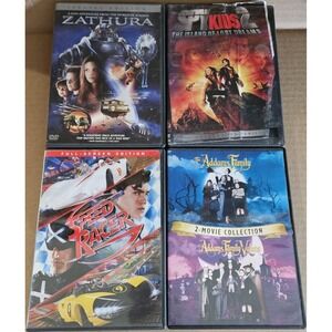 Family DVD Lot Zathura Spy Kids 2 Speed Racer Addams Family 2-Movie Collection